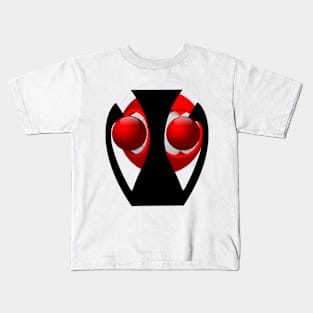 red with black abstraction Kids T-Shirt